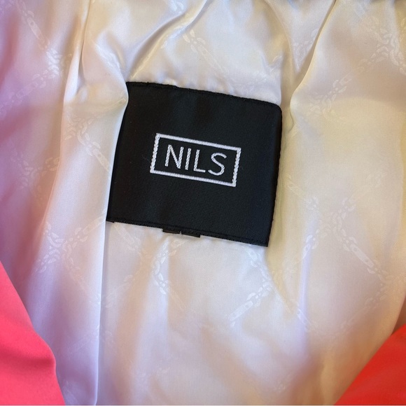 Nils Ski Snowboard Winter Jacket Womens 8 Coral Powder Skirt Removable Hood Zip - Picture 2 of 16